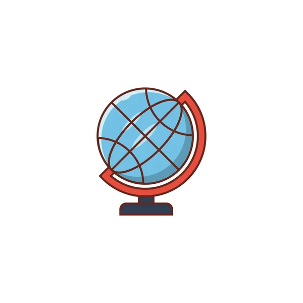 Значок Вектора Плоского Цвета Глобуса — стоковый вектор