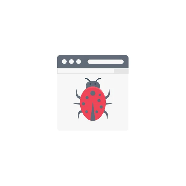 Bug Vektor Flache Farbe Symbol — Stockvektor