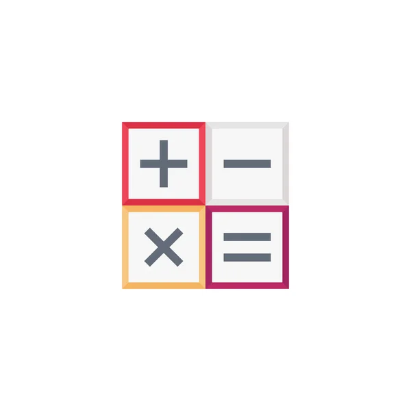 Calcul Vectoriel Couleur Plate Icône — Image vectorielle