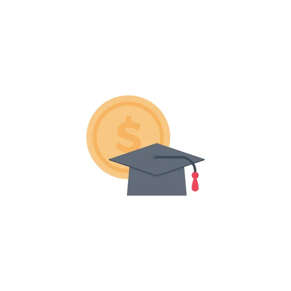 Degree Vector Flat Color Icon — 스톡 벡터