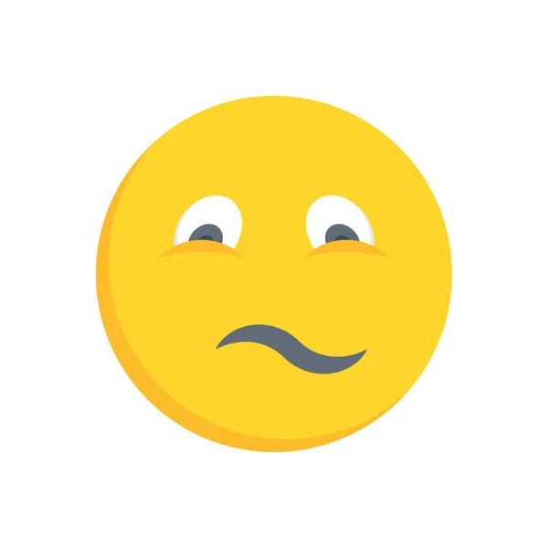 Emoji Vector Flat Color Icon — Stock Vector