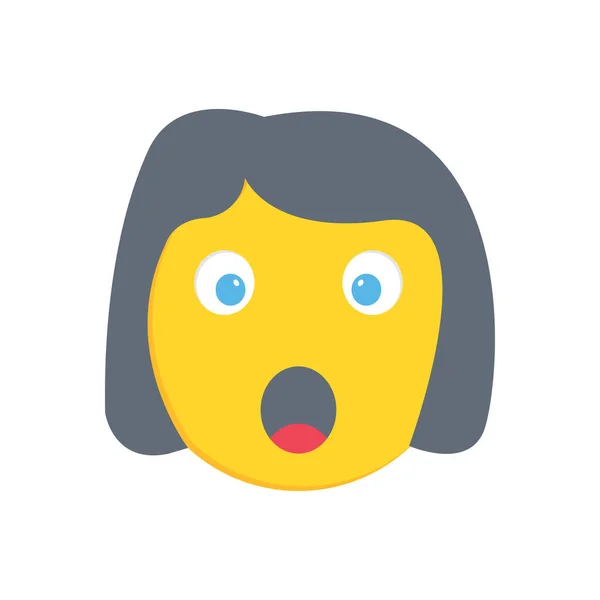 Wektor Emocji Płaski Kolor Ikona — Wektor stockowy