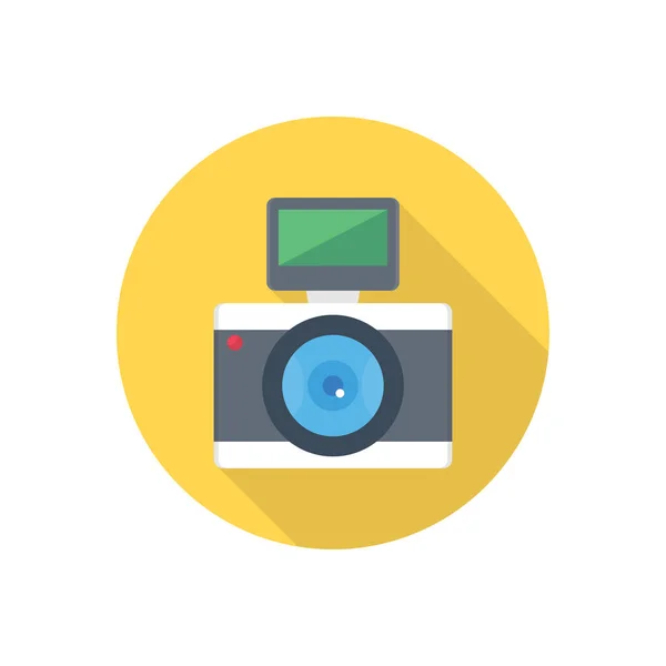 Camera Vector Flat Color Icon — Stock Vector