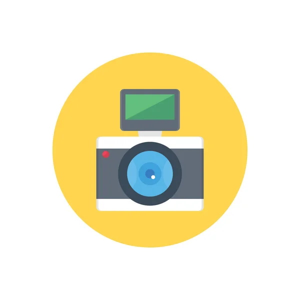 Camera Vector Flat Color Icon — Stock Vector