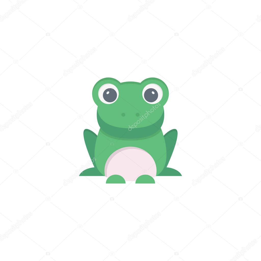 Frog  vector flat color icon