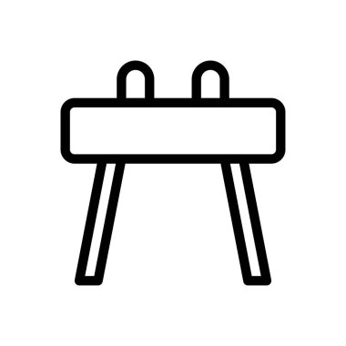 spor salonu vektörü ince çizgi simgesi