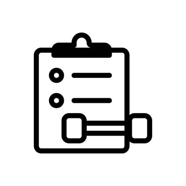 spor salonu vektörü ince çizgi simgesi