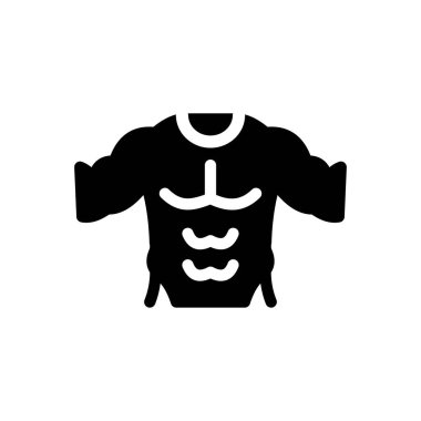 Vücut geliştirme vektörü kabartması düz simge