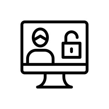 vektör ince çizgi simgesini aç