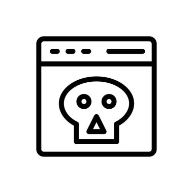 Virüs vektörü ince çizgi simgesi