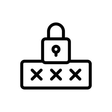 parola vektörü ince çizgi simgesi