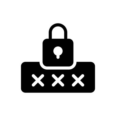 parola vektörü düz simgesi