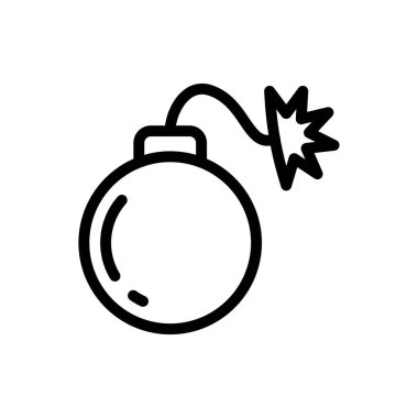 bomba vektör ince çizgi simgesi