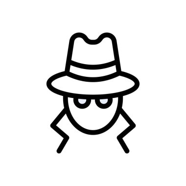 hacker vektör ince çizgi simgesi