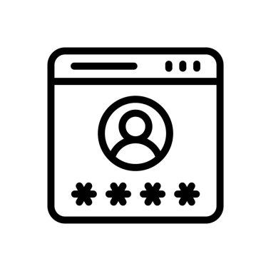 profil vektörü ince çizgi simgesi