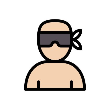 Hırsızlık vektörü düz renk simgesi