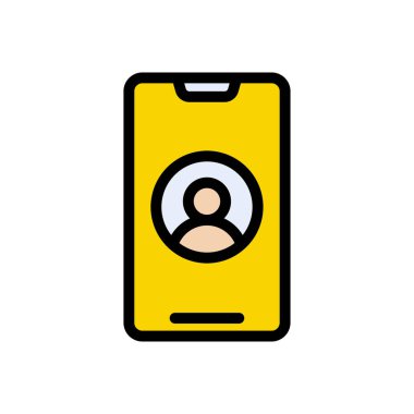 mobil vektör düz renk simgesi