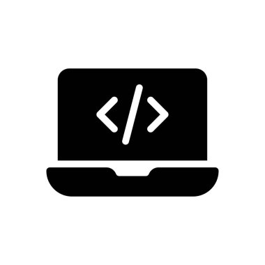 Kodlama vektörü simgesi düz simgesi