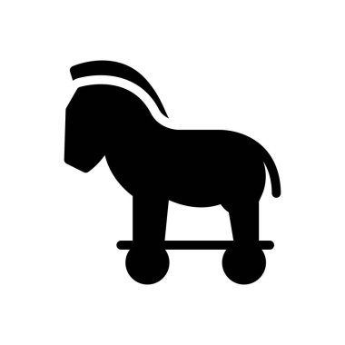 Truva vektör simgesi düz simge