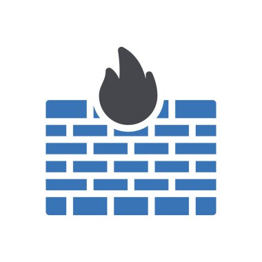 Firewall vektör renk simgesi