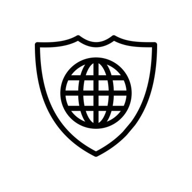 internet vektörü ince çizgi simgesi