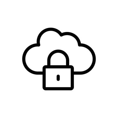 bulut vektörü ince çizgi simgesi