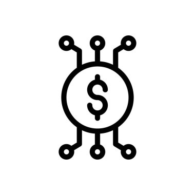 para vektörü ince çizgi simgesi