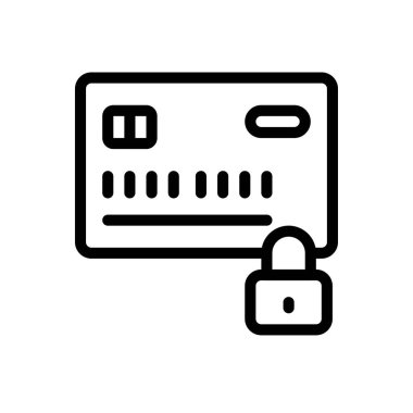 Güvenli vektör ince çizgi simgesi