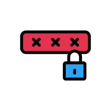 parola vektörü düz renk simgesi