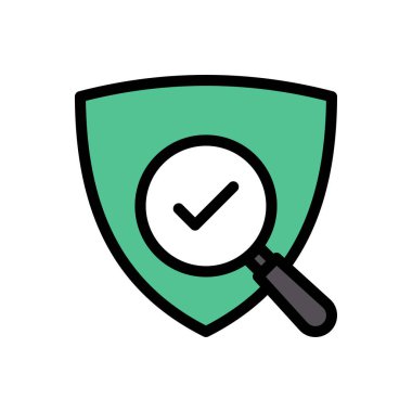 arama vektörü düz renk simgesi