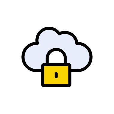 bulut vektörü düz renk simgesi