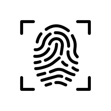 biyometrik vektör düz renk simgesi