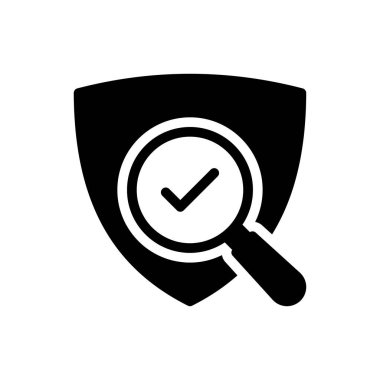 Arama vektörü glyph düz simgesi