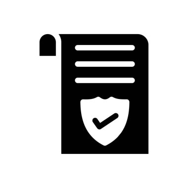 belge vektörü düz simge