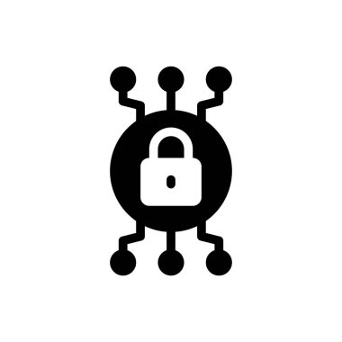 asma kilit vektör düz simge