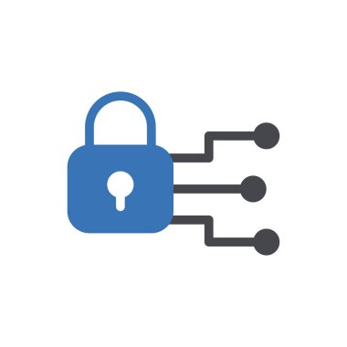 vektör kabartma renk simgesini kilitle