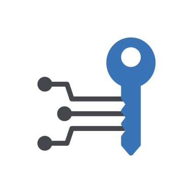 anahtar vektör renk simgesi