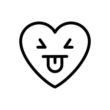 yaramaz yüz vektörü ince çizgi simgesi