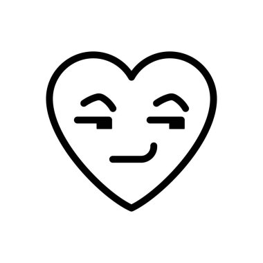 Sırıtan vektör ince çizgi simgesi