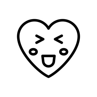 emoji vektörü ince çizgi simgesi