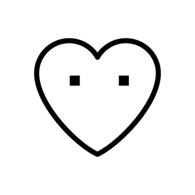 İfadesiz vektör ince çizgi simgesi