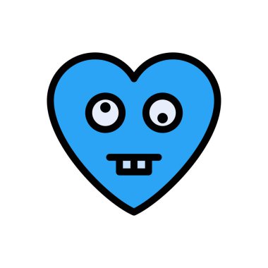 zany vektör düz renk simgesi