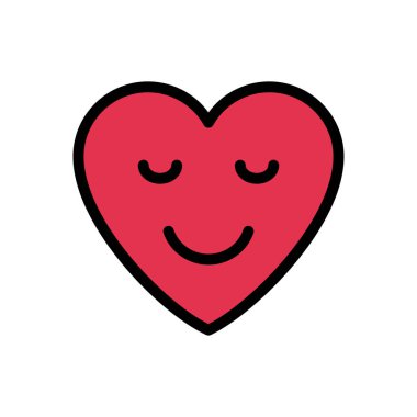 Mutlu vektör düz renk simgesi