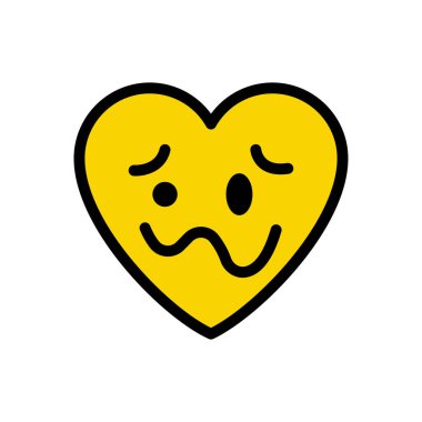 emoji vektörü düz renk simgesi