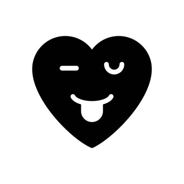 Göz kırpan yüz vektör simgesi düz simge