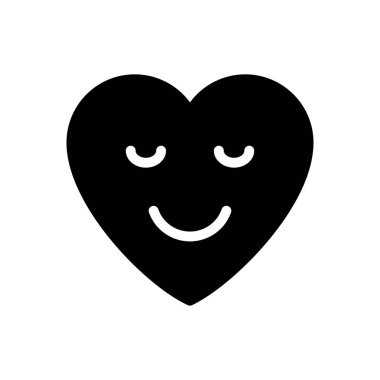 Mutlu vektör glyph düz simgesi