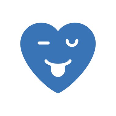 Göz kırpan yüz vektör renk simgesi