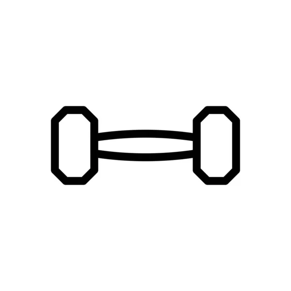 Hantelvektor Thin Line Symbol — Stockvektor