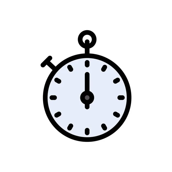 Stopwatch Vector Icono Color Plano — Archivo Imágenes Vectoriales