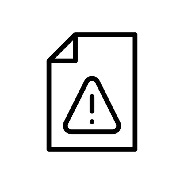 Danger Vecteur Ligne Mince Icône — Image vectorielle